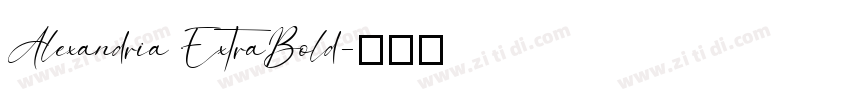 Alexandria ExtraBold字体转换